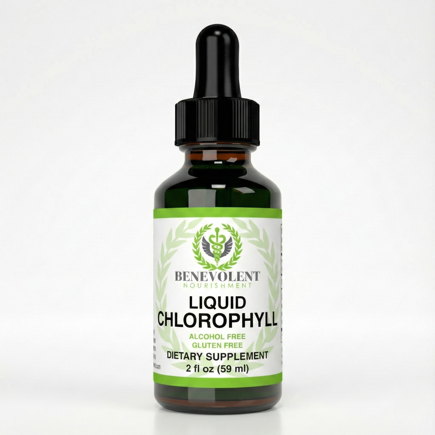 Clorofila líquida en gotas