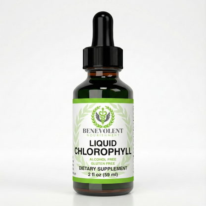 Clorofila líquida en gotas