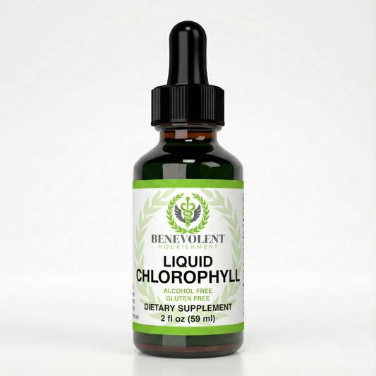 Clorofila líquida en gotas